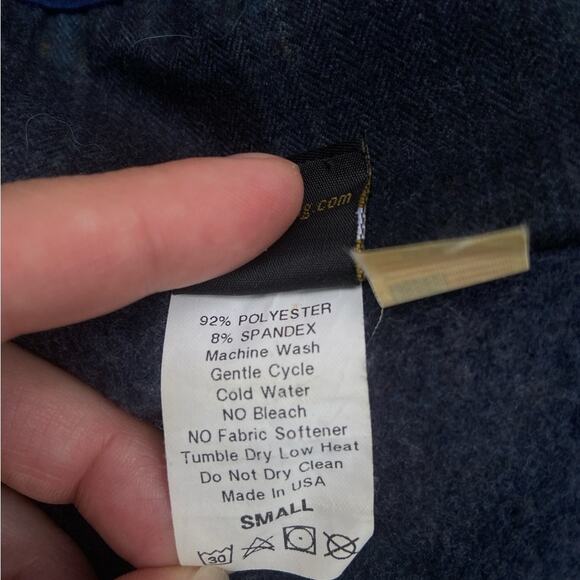 FITS Kelly Sweater Knit Navy Blue Snap Closure Equestrian Small - Picture 8 of 8